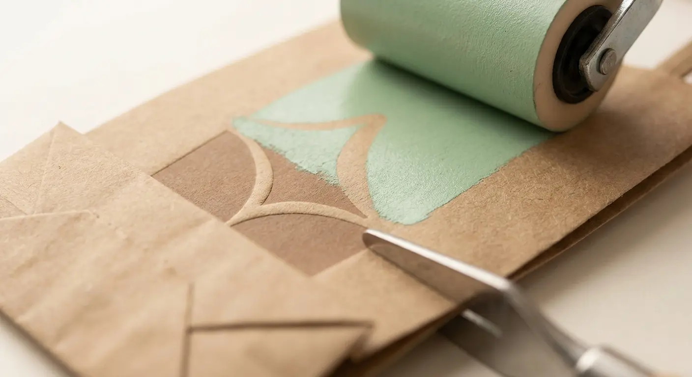 方法二：在淋膜面用 UV 墨或特殊墨印刷，淋膜紙印刷相關細節圖