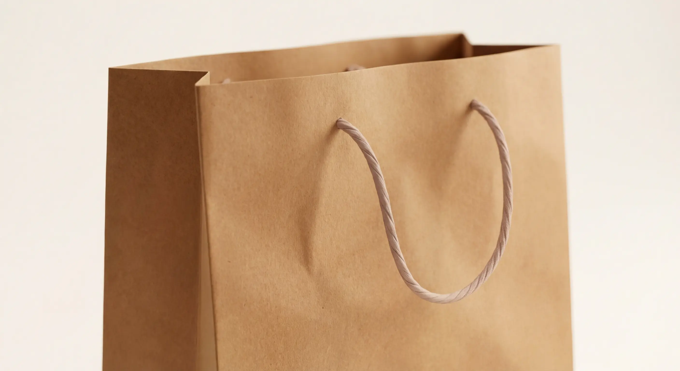 紙袋棉繩扁繩與緞帶提把對比圖，展示不同提把材質的質感與適用場景，協助品牌選擇最符合風格的紙袋提把。