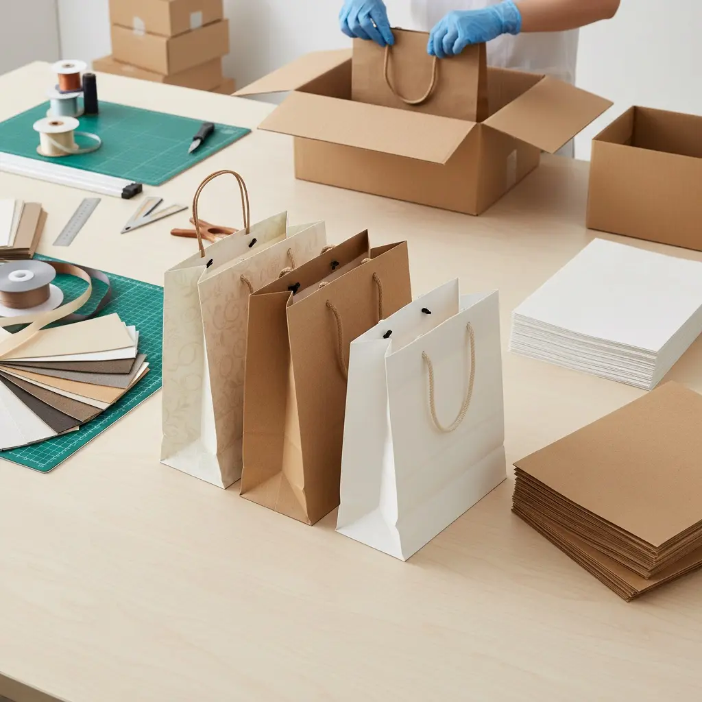 紙袋量產與組裝流程