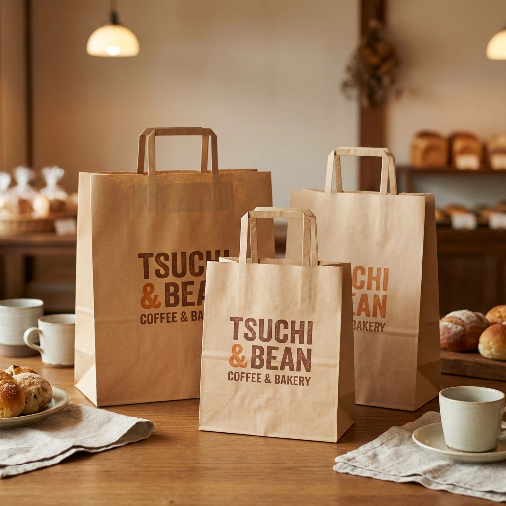 餐飲外帶牛皮紙袋,咖啡品牌客製印刷