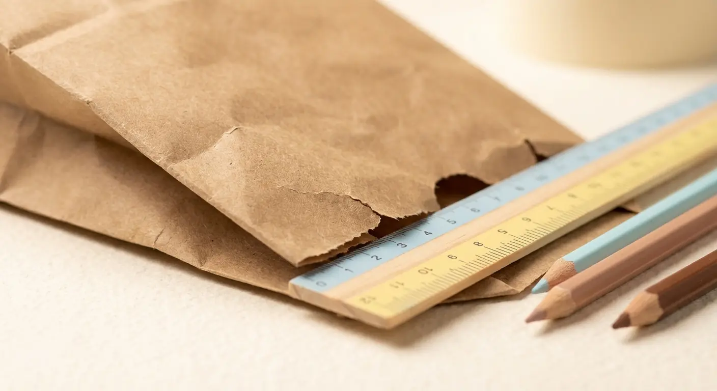 紙袋尺寸怎麼抓?從產品外盒反推袋寬的正確方法,紙袋尺寸計算相關細節圖