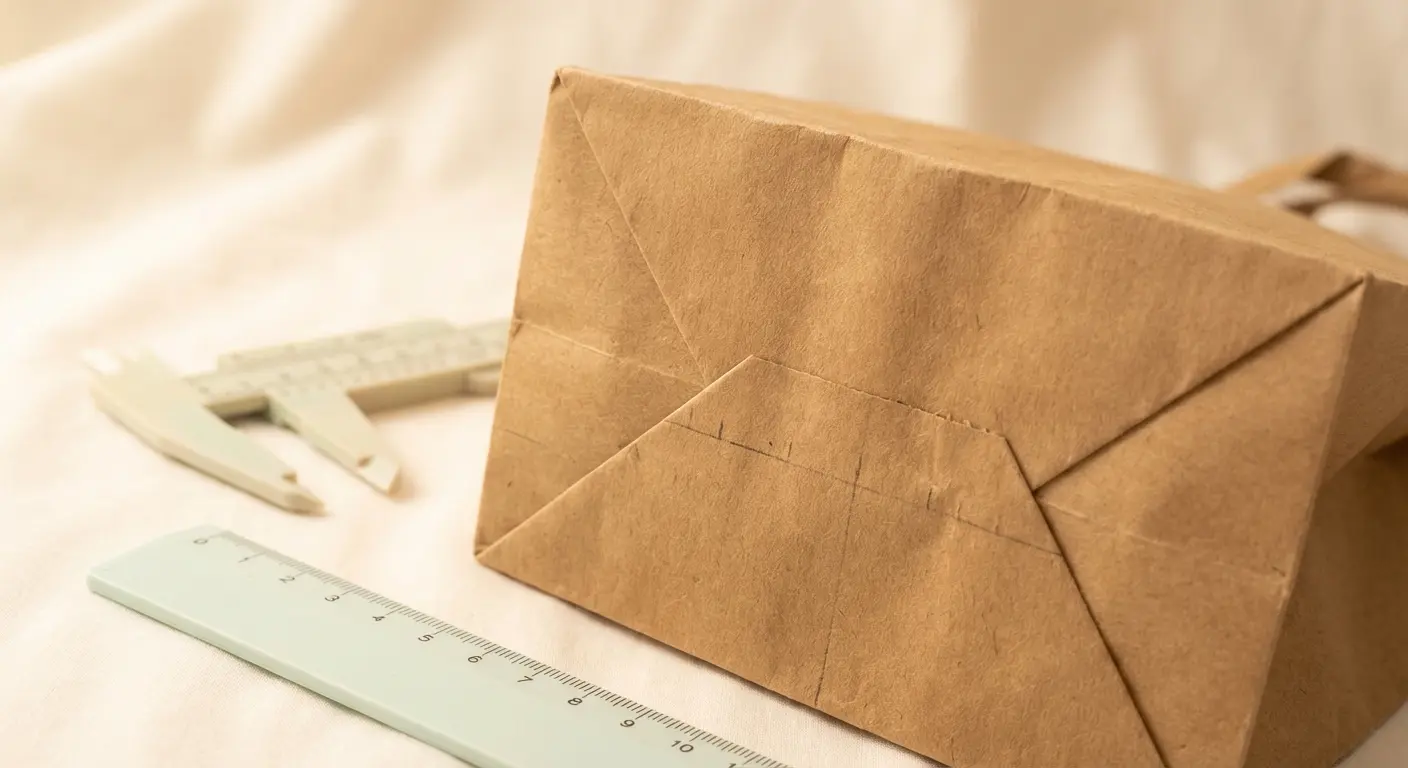 從產品外盒反推紙袋尺寸的公式,紙袋尺寸計算相關細節圖