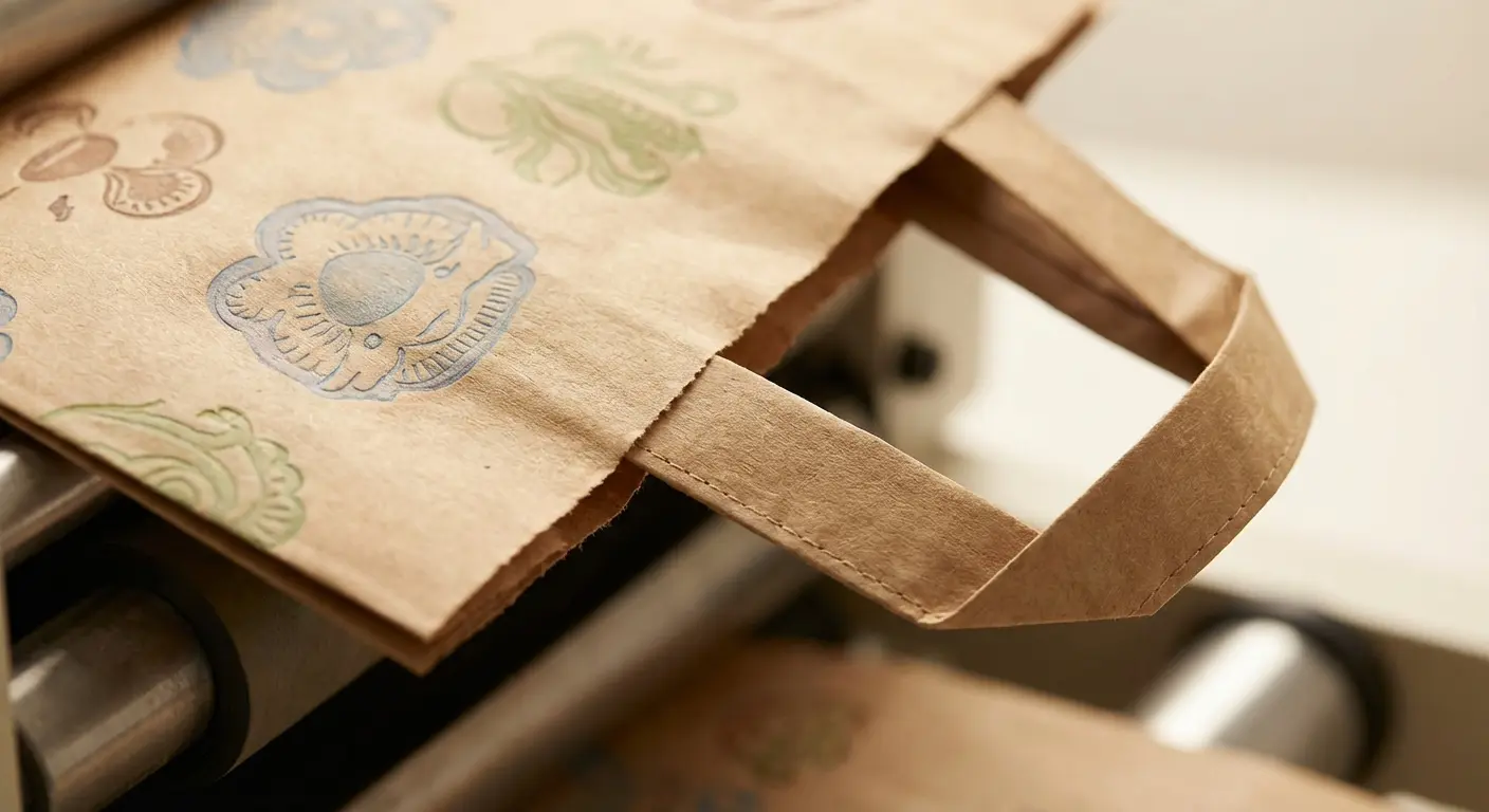 公版袋+燙金 LOGO:最被低估的省錢方案,紙袋印刷少量相關細節圖