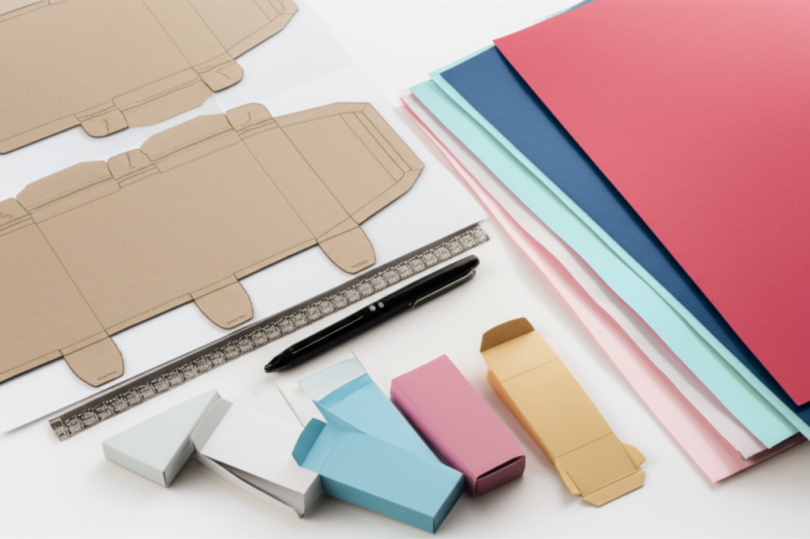 紙袋規劃素材:尺寸檢核、紙樣、色樣與成品提袋