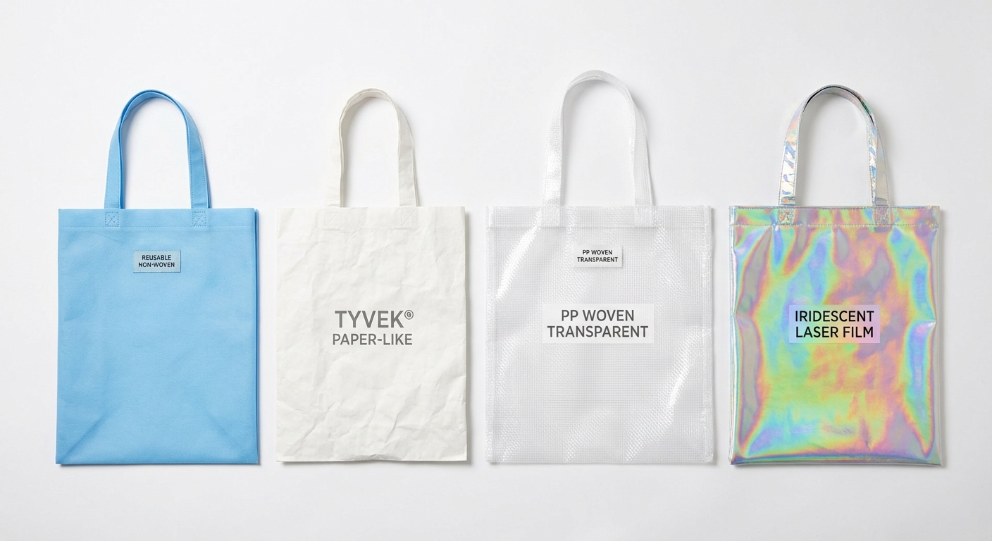 環保袋客製展示:不織布袋、杜邦紙袋、PP編織袋、鐳射袋